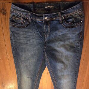 Lane Bryant Women's Mid Rise Embellished Curvy Plus Size Skinny Jeans - Size 16